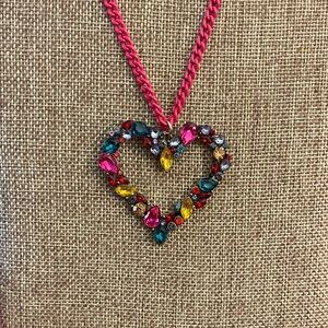 Vibrant Multicolor Heart Necklace